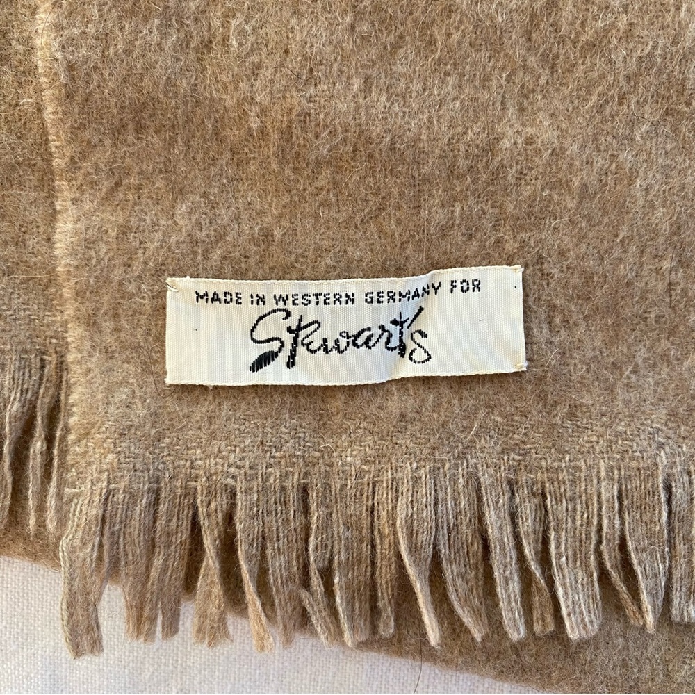 Vintage Wool Scarf Made in Western Germany for Stewart’s Department Store